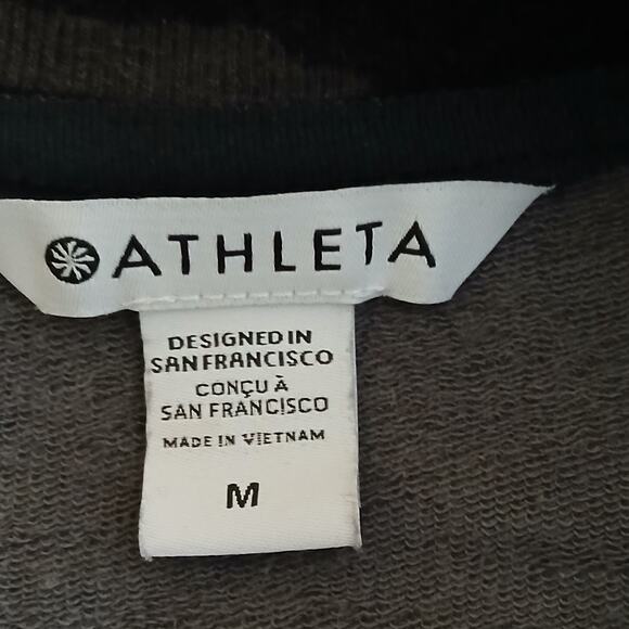 Athleta Women M Camo Print Midi Sweater Dress Gray/Black Tunic Athleisure Balanc - Picture 8 of 15